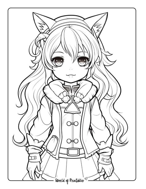 Anime Coloring Page For Teenagers Download Free Print