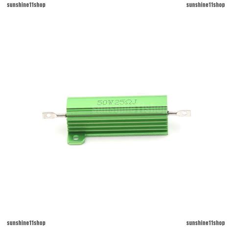 Ssh Aluminum Case 50w 25 Ohm Chassis Mounted Wirewound Resistor Green