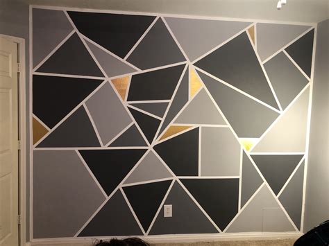 Geometric Wall Geometric Wall Paint Wall Paint Patterns Accent Wall