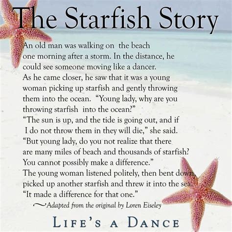 These are the best examples of starfish quotes on poetrysoup. starfish story | Zitate urlaub, Think, Wörter
