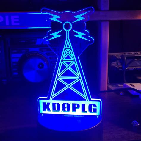 Antenna Tower Ham Radio Lighted On Air Callsign Display Led Etsy