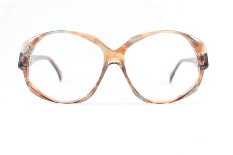 80s vintage eyeglasses clear brown oversized round glasses etsy vintage eyeglasses frames