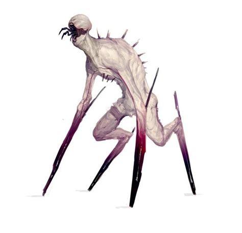 Artstation Stilted Horror Creature Concept Art Scary Art Mythical