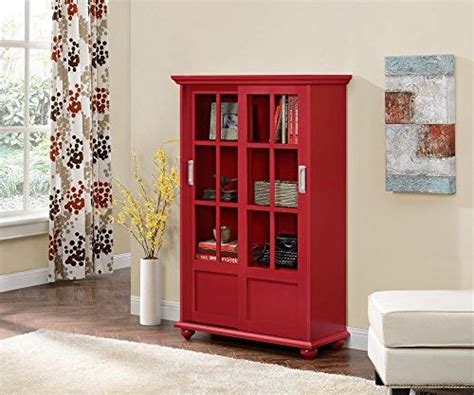 Ameriwood Home Aaron Lane Bookcase With Sliding Glass