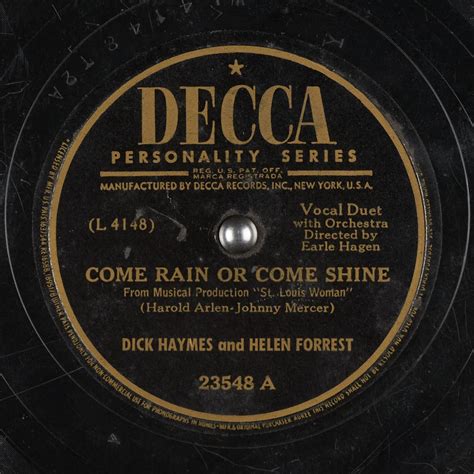 come rain or come shine dick haymes and helen forrest free download borrow and streaming