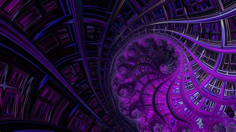 Purple Lines Fractal Spiral Abstraction Trippy 4k Hd Trippy Wallpapers