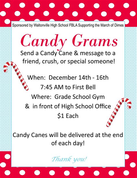 #candy #candygram #candy gram #emergency commissions #please share if you can #boost. WCUSD1 - Candy Gram Sales Dec. 14-16 Sponsored by the WHS FBLA - Click for details!