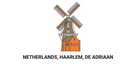 Netherlands Haarlem De Adriaan Travel Landmark Vector Image