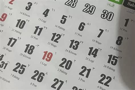 Banyak Dicari Inilah Informasi Kalender Jawa Bulan Juli 2023 Lengkap