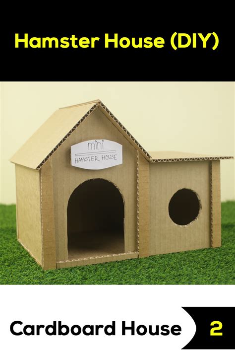 Mini Hamster House Making Out Of Cardboard Diy Hamster Toys Hamster