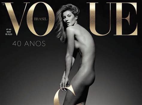 Gisele Bündchen pour fêter ses ans de carrière Vogue la met à nue