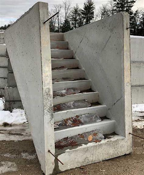 Precast stairs are available in half flight or full flight, with top, bottom, or both stair landings attached. How to Find the Best New Hampshire Precast Concrete ...