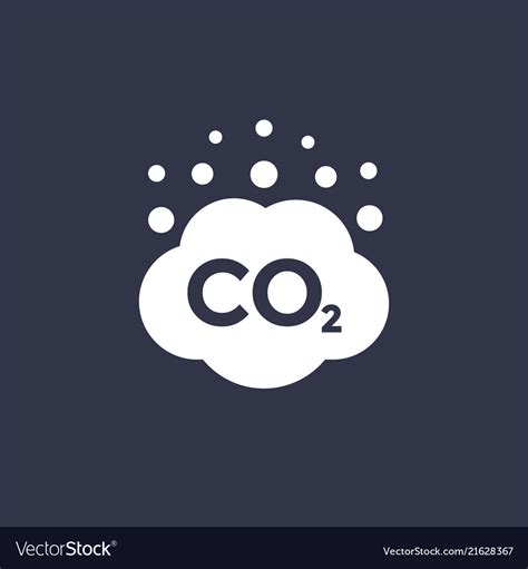 Co2 Emissions Icon Carbon Dioxide Cloud Royalty Free Vector