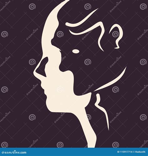 Human Heads Silhouette Stock Vector Illustration Of Happy 115917714