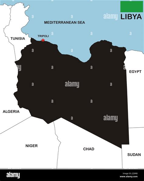 Libya Map Atlas Map Of The World Political Libya Illustration Flag