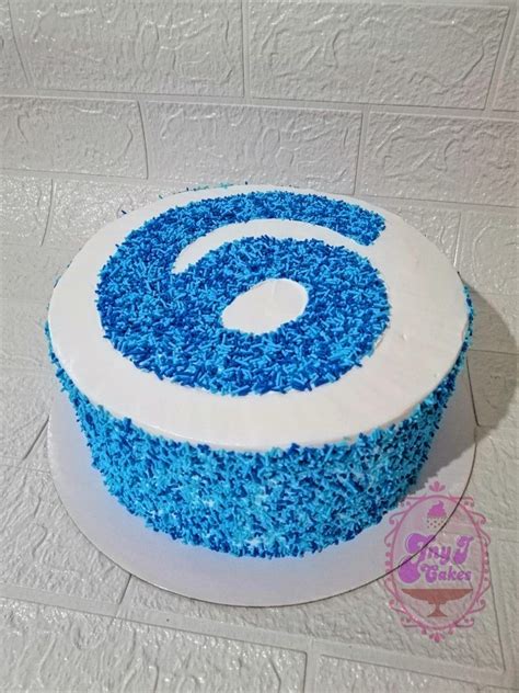 Blue Number 6 Birthday Cake 6th Birthday Cakes 6 Cake Number Cakes