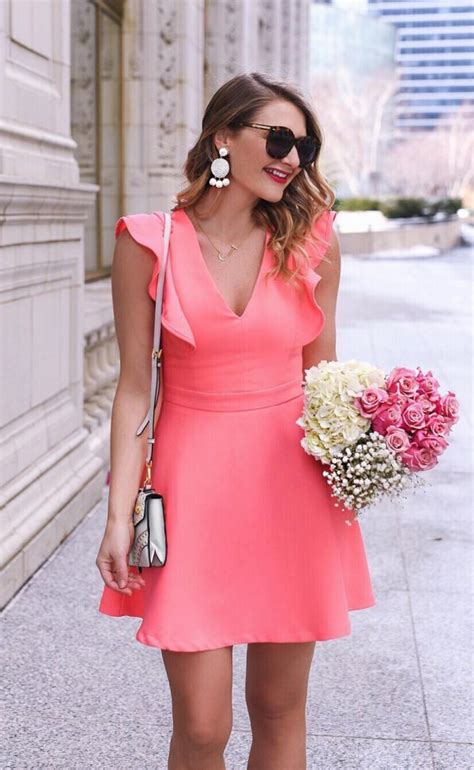 alluring hot pink ruffle dress for party blurmark
