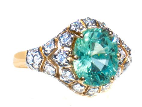Rare Paraiba Tourmaline And Diamond Ring For Sale At 1stdibs Most