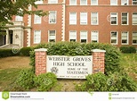Webster Groves High School editorial photo. Image of exterior - 23180356