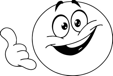 Emoji Black And White Coloring Pages