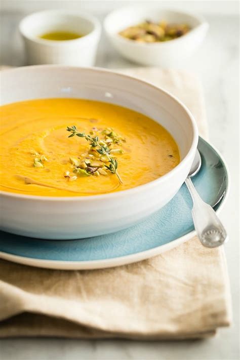 Butternut Squash Soup With Pistachios And Chili Oil
