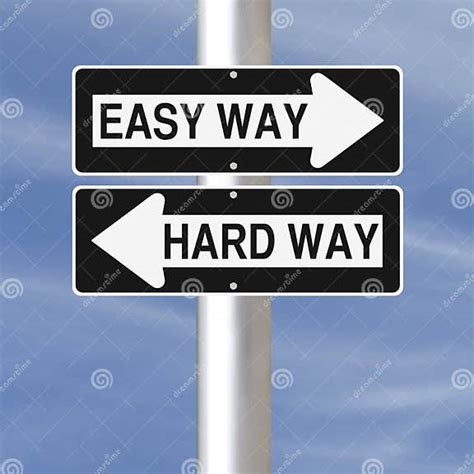 Easy Way Or Hard Way Stock Image Image Of Road Easy 29235927