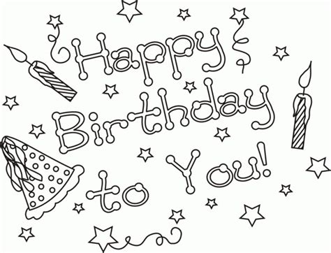 Birthday coloring pages for kids happy birthday coloring pages to see also: 129 best images about Coloring: B-day's, Parties & More on ...