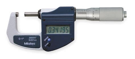 Mitutoyo Digital Outside Micrometer Range 0 In To 1 In 0 To 25 Mm Ip