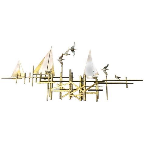 Nautical Metal Wall Sculpture By Curtis Jere At 1stdibs