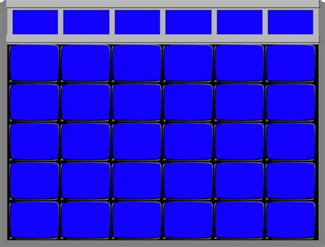 Blank Jeopardy Template White Gold