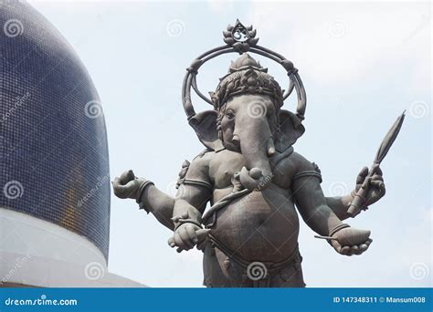 Large Ganesha Statue In Public Temple At Thailand Stock Image Image