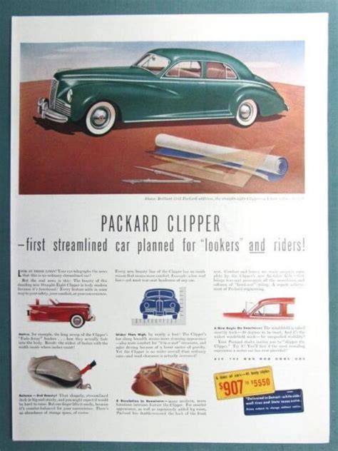 Original New For 1941 Packard Clipper Ad First Streamlined Car Lookers