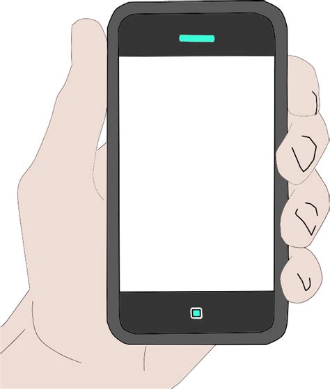 Hand Holding Cell Phone Openclipart