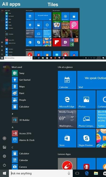 Definition Of Win10 Start Menu Pcmag