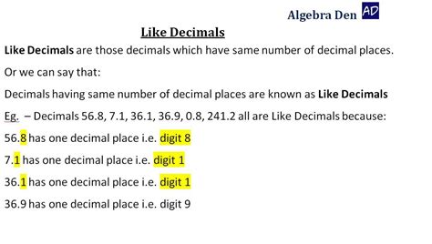 What Is A Decimal Definition Facts Example