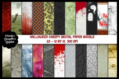 Halloween Creepy And Gory Digital Paper Bundle 303033 Patterns