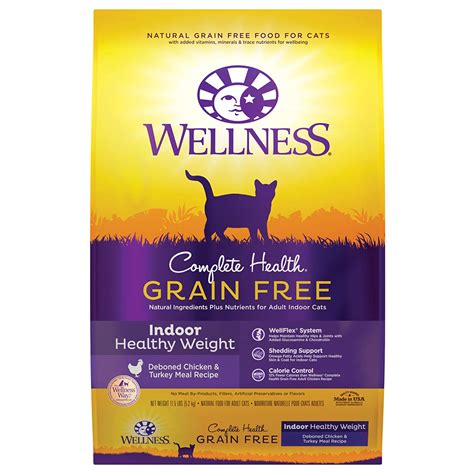 Grains like corn, wheat, and rice can cause allergic reactions to some cats like humans. Wellness Complete Health Natural Grain Free Dry Cat Food ...