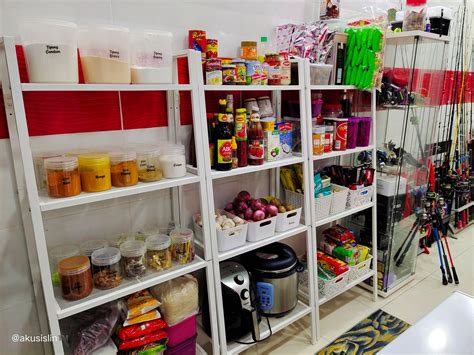 RAK PENYIMPANAN BARANG DAPUR AKU DAH MACAM KEDAI RUNCIT!