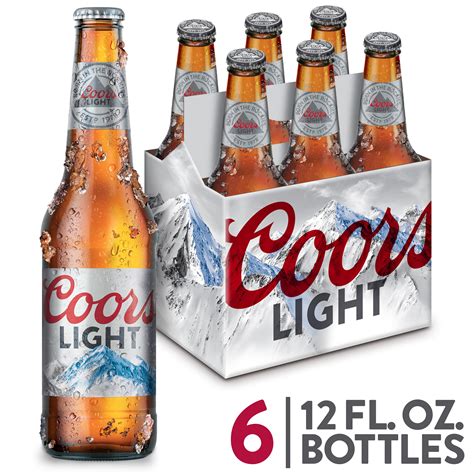 Coors Light Beer Light Lager Beer 6 Pack Beer 12 Fl Oz Bottles 42