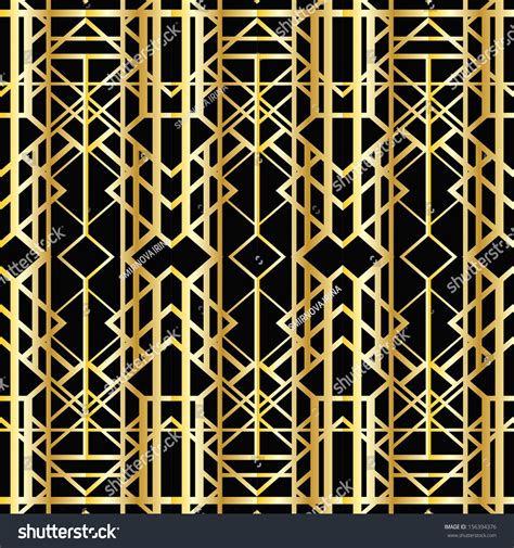 Art Deco Geometric Pattern 1920s Style Stock Vector