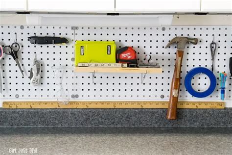 How To Install Pegboard Above Your Workbench Girl Just Diy