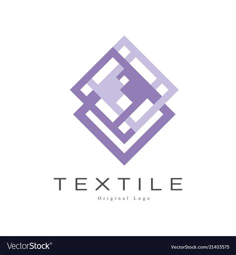 Textile Original Logo Design Element For Company Vector Image