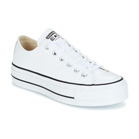 Converse Chuck Taylor All Star Lift Clean Leather Ox Blanc Livraison