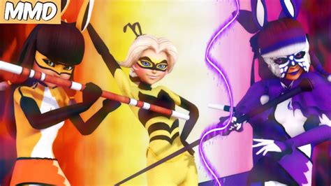 Mmd Miraculous Ladybug Queen Bee X Volpina Duet Transformation