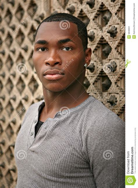 Handsome Expressive African American Male Portrait Stock Image Image