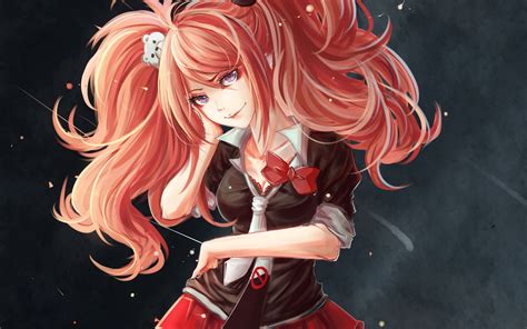 Wallpaper Illustration Anime Red Danganronpa Enoshima Junko Girl