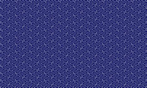 Traditional Japanese Pattern Sayagata Navy Blue Color Stock