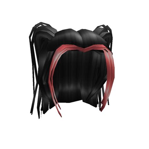 Black Half Up Pigtails W Red Strands Roblox Wiki Fandom