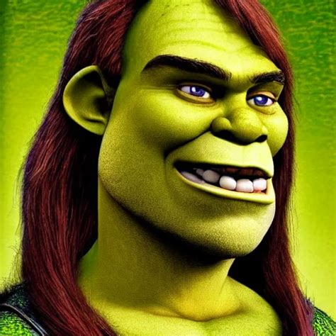 Shrek From Shrek With Long Lush Golden Hair Attractive Stable