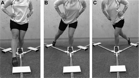 Dynamic Balance Test A Anterior Reach Participants Stand At The